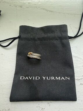 David Yurman Two-Tone Cable Wrap Ring in Silver and Gold